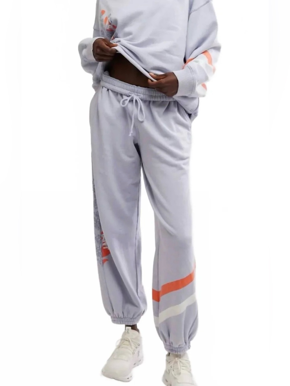 FREE PEOPLE GREY ALL STALL LOGO SWEATPANTS SIZE MEDIUM!!